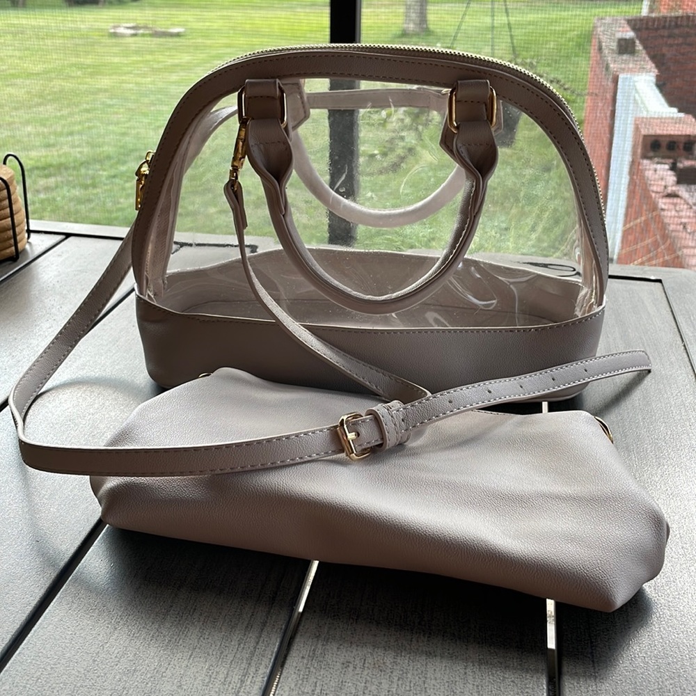 Clear Stadium Approved Purse and Cosmetic Bag.